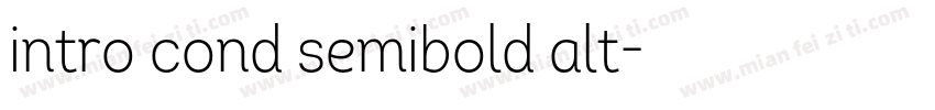 intro cond semibold alt字体转换